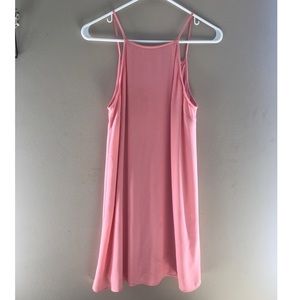 Salmon pink shift dress